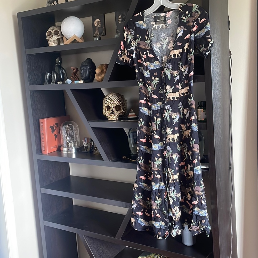 Reformation dress size 0 animal print